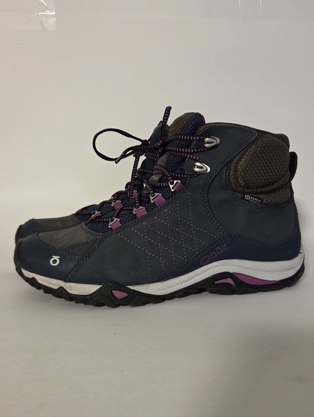 Oboz Sapphire B-Dry Hiking Boots Blue Women's Sz 9.5 Good Condition